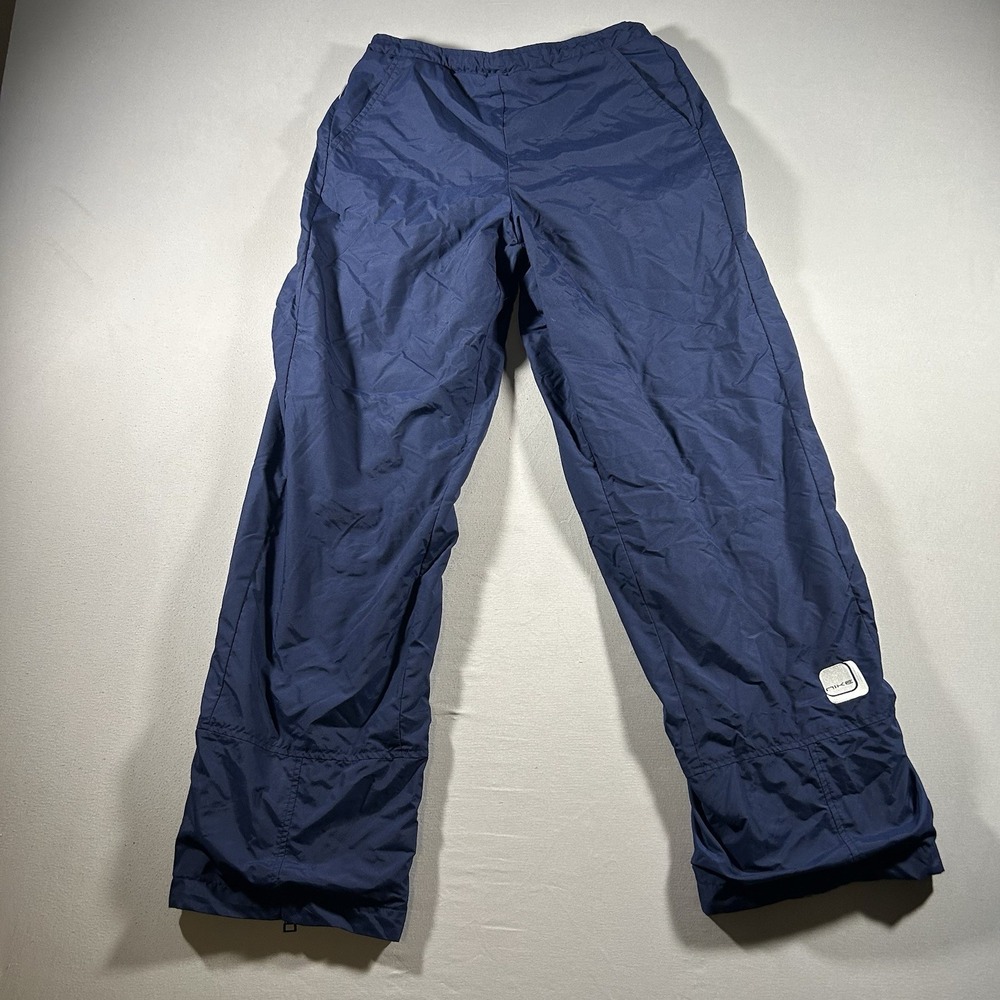 Vintage Nike Gorpcore Track Pants Youth‎ 16 Blue Y2K Zipper Leg Lined